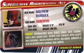 Daredevil - Superhuman Registration Act Card Front