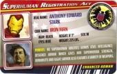 Iron Man Extremis Armor - Superhuman Registration Act Card Front