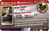 Silver Surfer - Superhuman Registration Act Card Front