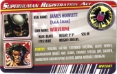 Wolverine X-Force Costume - Superhuman Registration Act Card Front