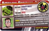 Hulk - Superhuman Registration Act Card Front