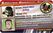 Gray Hulk - Superhuman Registration Act Card Front