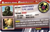 Ronin - Superhuman Registration Act Card Front