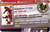 Hand Ninja - Superhuman Registration Act Card Front
