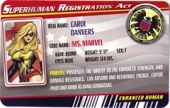 Ms. Marvel - Superhuman Registration Act Card Front