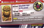 Thing - Superhuman Registration Act Card Front