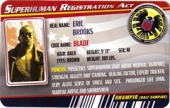 Blade - Superhuman Registration Act Card Front