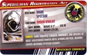 Moon Knight - Superhuman Registration Act Card Front