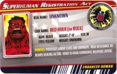 Red Hulk - Superhuman Registration Act Card Front