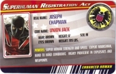 Union Jack - Superhuman Registration Act Card Front