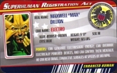Electro - Superhuman Registration Act Card Front